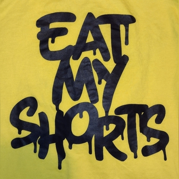 The Simpsons Bart Simpson EAT MY SHORTS Mens L Hoodie Sweater Pull Over Rare HTF - Picture 5 of 10